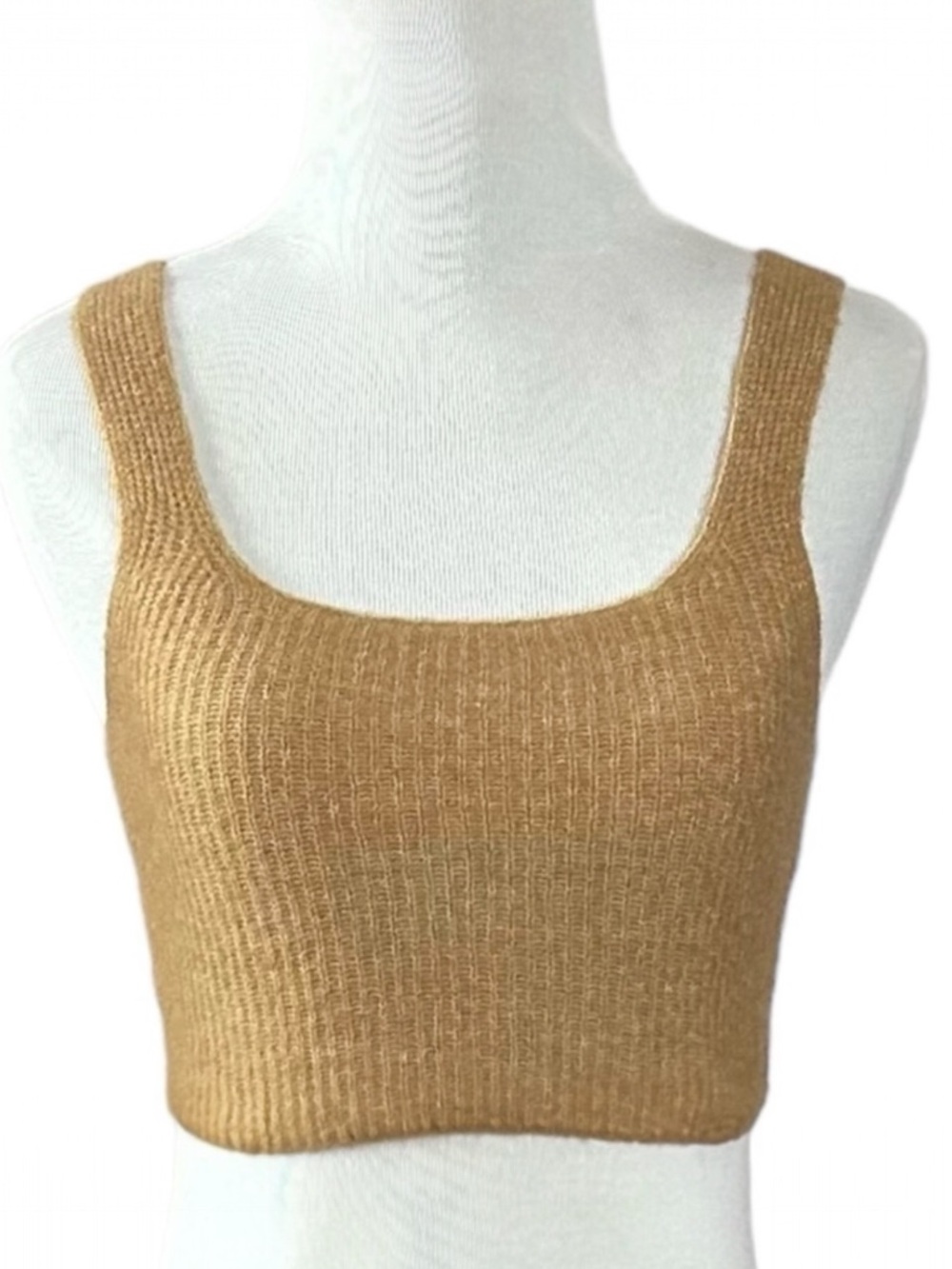 Everlane The Cozy Stretch Tank in Camel Wool Yak Size XS NWT Neutral Minimalist